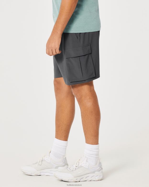 Bottoms Hollister Men Gilly Hicks Active Unlined Cargo Shorts 7\\ 488201324 Dark Grey